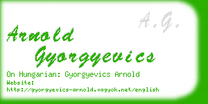 arnold gyorgyevics business card